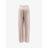 Wool blend trouserw with satin profiles