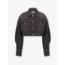 Denim jacket with bustier detail