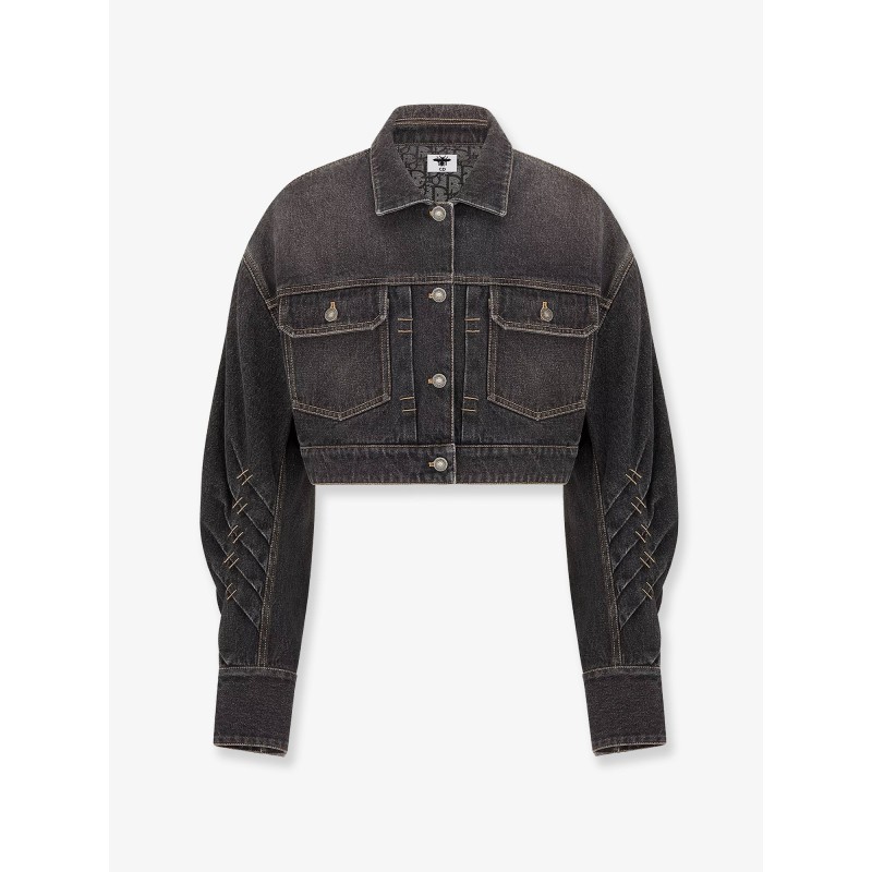 Denim jacket with bustier detail