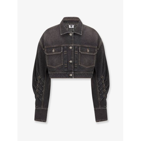 Denim jacket with bustier detail