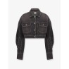 Denim jacket with bustier detail