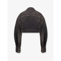 Denim jacket with bustier detail