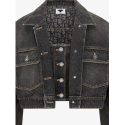 Denim jacket with bustier detail