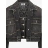 Denim jacket with bustier detail