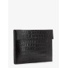 Crocodile-print leather document holder