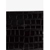 Crocodile-print leather document holder