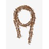 Embroidered Scarf metal necklace