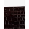 Crocodile-print leather document holder