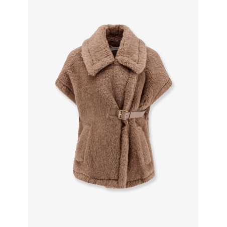 New Abavo alpaca and cashmere sleeveless coat