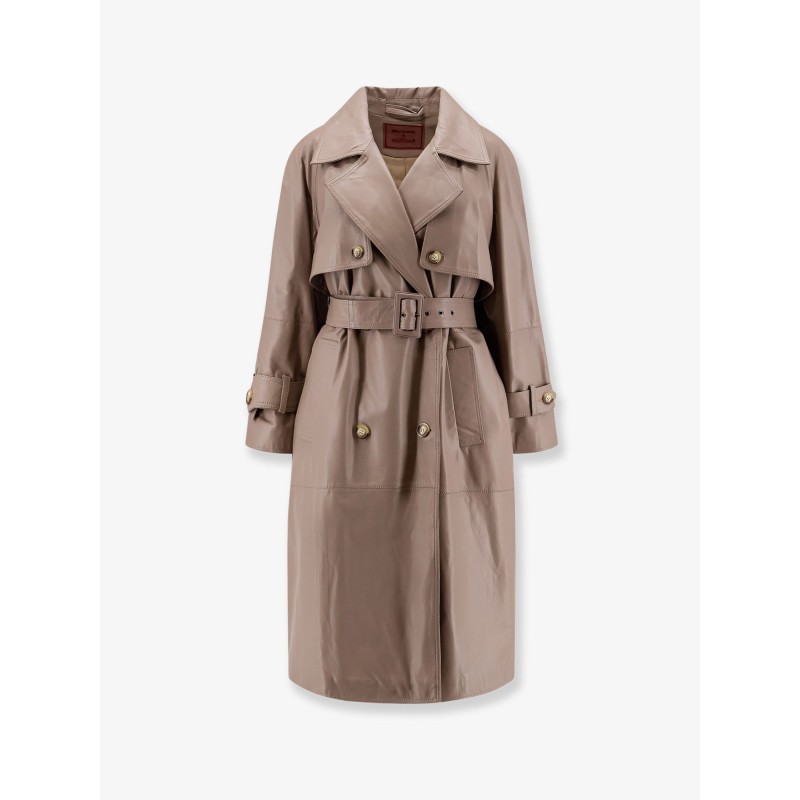 First Class leather trench with padding