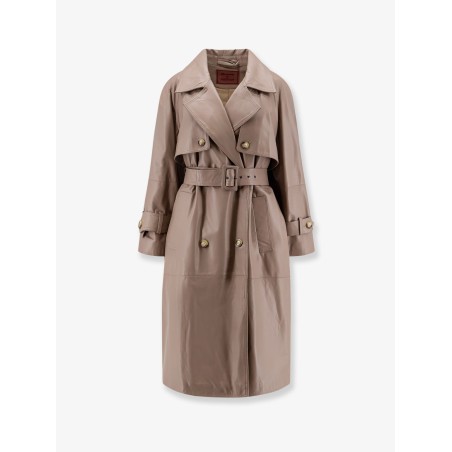 First Class leather trench with padding
