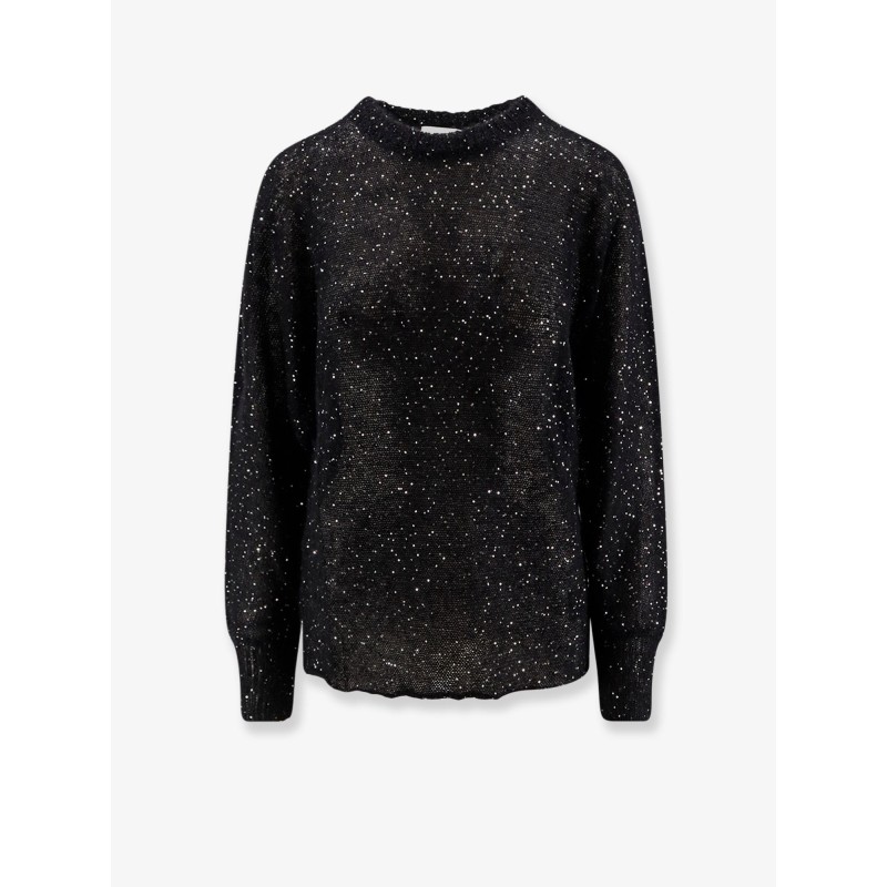 Mohair blend sweater with sequins