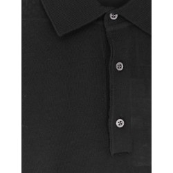 Wool polo sweater