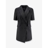 Double-breasted pinstriped blazer