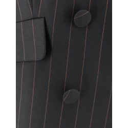Double-breasted pinstriped blazer