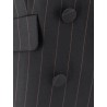 Double-breasted pinstriped blazer