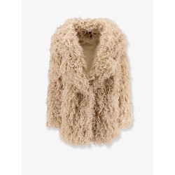 Faux shearling peacoat