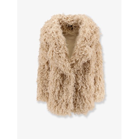 Faux shearling peacoat
