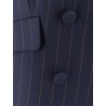 Double-breasted pinstriped blazer