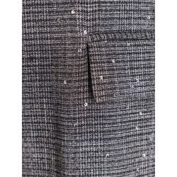 Tartan blazer with sequins and lurex profiles
