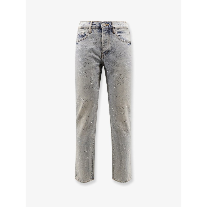 Skinny jeans with all-over rhinestones