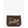Aline Wool clutch bag with herringbone pattern