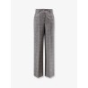 Tartan trousers with lurex and sequin trim
