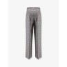 Tartan trousers with lurex and sequin trim