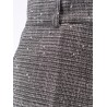 Tartan trousers with lurex and sequin trim