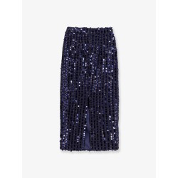 Midi skirt with sequins