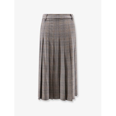 Pleated tartan skirt