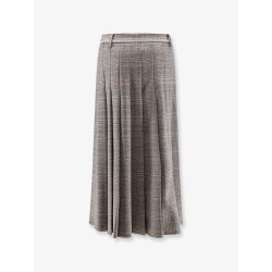 Pleated tartan skirt