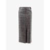 Tartan midi skirt with lurex and sequin trim