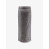 Tartan midi skirt with lurex and sequin trim