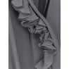 Crepe shirt with rouches