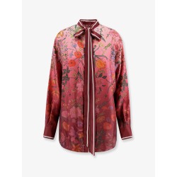 Silk shirt with Gucci Flora print