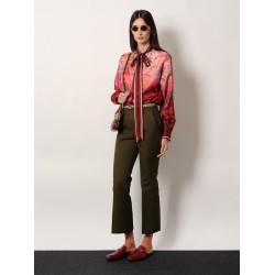 Silk shirt with Gucci Flora print