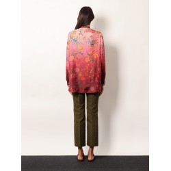Silk shirt with Gucci Flora print