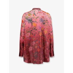 Silk shirt with Gucci Flora print