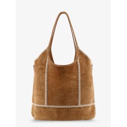 Ivy suede and crochet shoulder bag