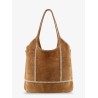 Ivy suede and crochet shoulder bag