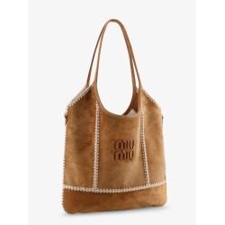 Ivy suede and crochet shoulder bag