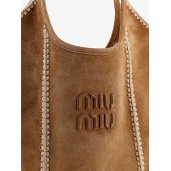 Ivy suede and crochet shoulder bag