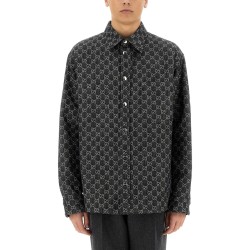 REVERSIBLE WOOL AND DENIM GG SHIRT