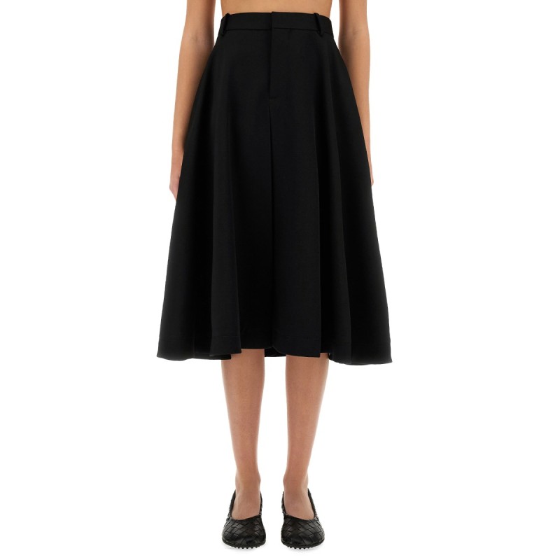 GRAIN DE POUDRE WOOL SKIRT