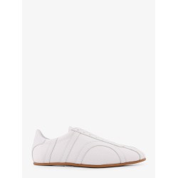 Canvas low-top sneakers with leather profiles