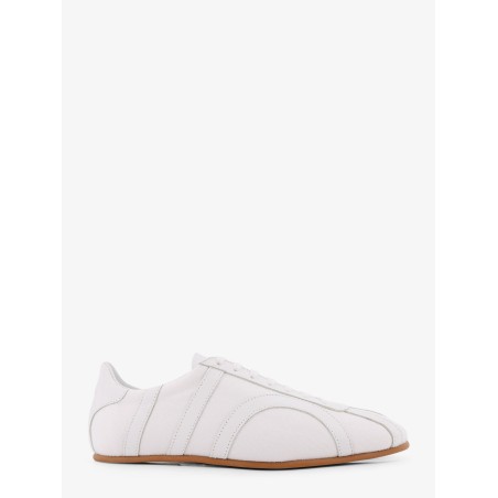 Canvas low-top sneakers with leather profiles