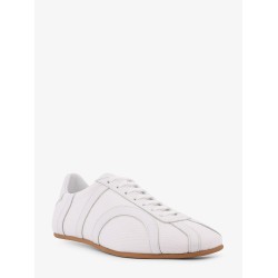 Canvas low-top sneakers with leather profiles