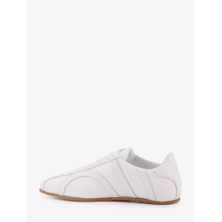 Canvas low-top sneakers with leather profiles