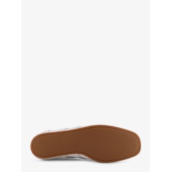 Canvas low-top sneakers with leather profiles
